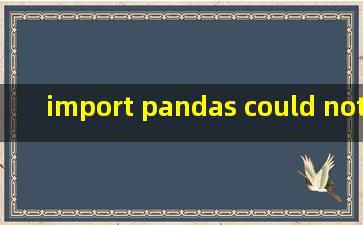 import pandas could not be resolved from source